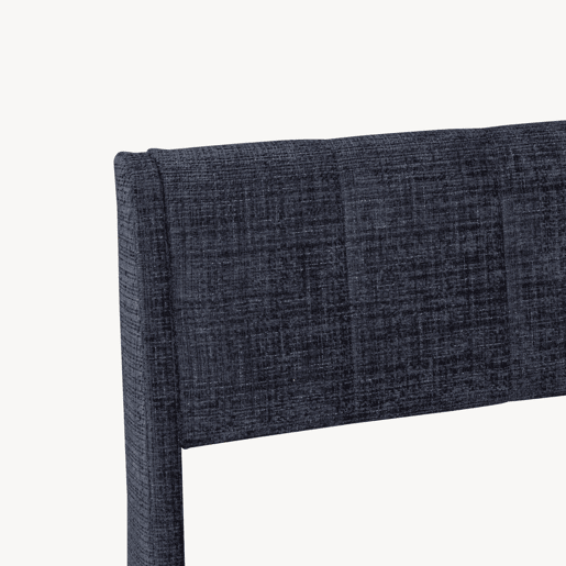 Cama estofada Tröstiar LED com base de ripas dobrável linho 140x200cm - Azul en.casa Cama estofada Tröstiar LED com base de ripas dobrável linho 140x200cm - Azul en.casa