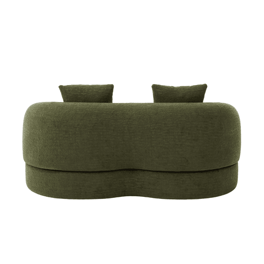 Sofá-cama 2 em 1 de 2 lugares - desdobrável, com duas almofadas, multifuncional para a sala de estar e o quarto de hóspedes - verde chenille Sofá-cama 2 em 1 de 2 lugares - desdobrável, com duas almofadas, multifuncional para a sala de estar e o quarto de hóspedes - verde chenille