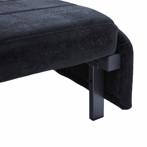 Sofá-cama multifuncional de 2 lugares u2013 sofá extensível, cama dobrável, bolsos de arrumação nos braços, porta-carregador USB e porta-copos u2013 preto