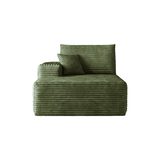 Sofá com chaise longue 175x95x83 cm - modular em tecido com assento profundo - Verde Sofá com chaise longue 175x95x83 cm - modular em tecido com assento profundo - Verde