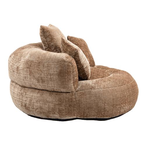 Pufe individual - encosto alto, com almofadas, gaming - café Pufe individual - encosto alto, com almofadas, gaming - café