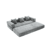 Sofá modular de 2 lugares - chenille, supermacio, com bolsos laterais - cinza escuro