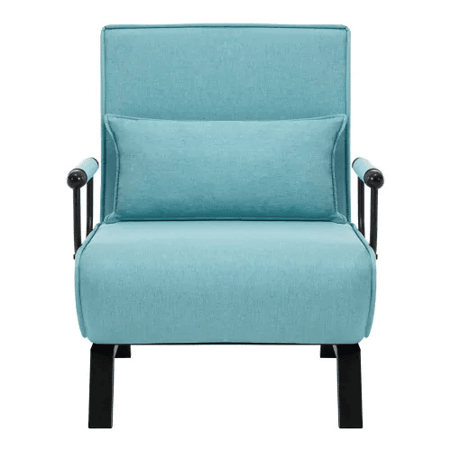 Poltrona-cama 65x75x78 cm - Conversível com encosto ajustável e multifuncional - Azul Poltrona-cama 65x75x78 cm - Conversível com encosto ajustável e multifuncional - Azul