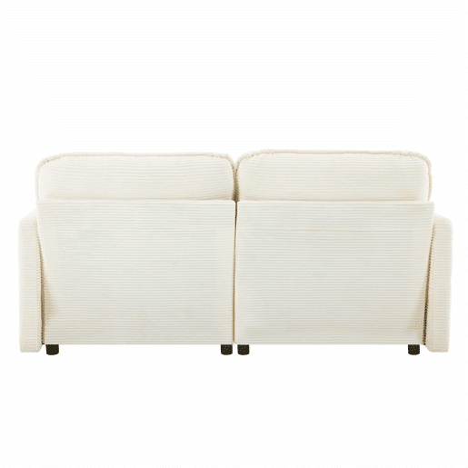Sofá de 2 lugares - design minimalista, confortável e espaçoso, para a sala de estar ou o quarto - branco Sofá de 2 lugares - design minimalista, confortável e espaçoso, para a sala de estar ou o quarto - branco