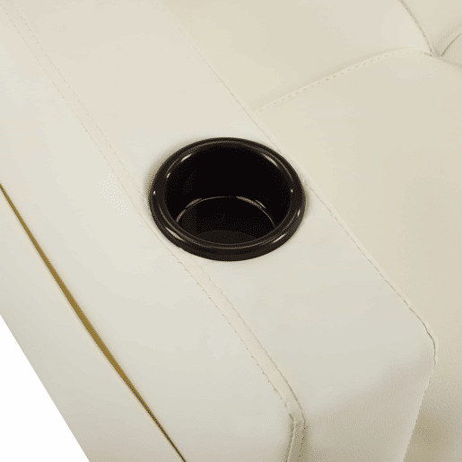 Sofá-cama individual - 3 em 1 com função reclinável, porta-copos e porta USB para espaços pequenos - Branco Sofá-cama individual - 3 em 1 com função reclinável, porta-copos e porta USB para espaços pequenos - Branco