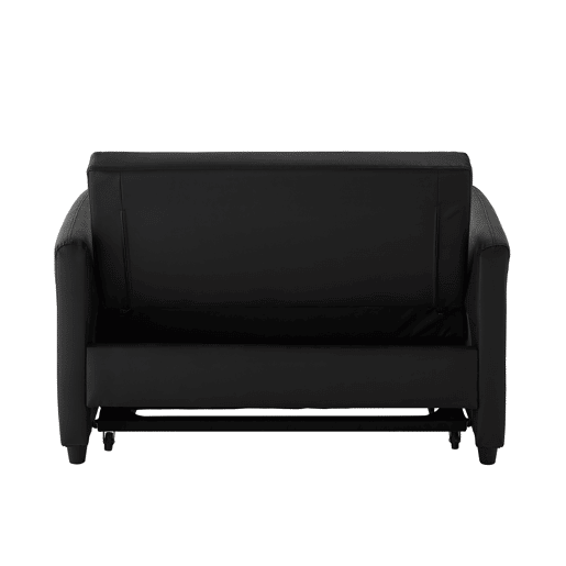 Sofá-cama multifuncional de 2 lugares - 3 níveis reclináveis, PU impermeável, conversível - Antique Black Sofá-cama multifuncional de 2 lugares - 3 níveis reclináveis, PU impermeável, conversível - Antique Black