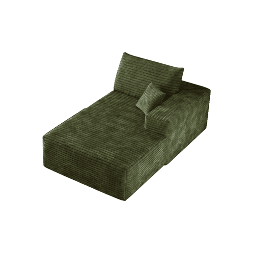 Sofá relax 175 x 95 x 83 cm - Modular com função de cama e assento profundo - Verde Sofá relax 175 x 95 x 83 cm - Modular com função de cama e assento profundo - Verde