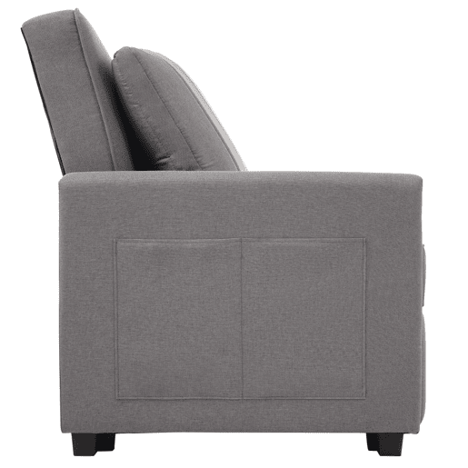 Sofá-cama de 2 lugares 180x127 cm - multifuncional, com encosto ajustável, ideal para espaços pequenos - Antique Gray Sofá-cama de 2 lugares 180x127 cm - multifuncional, com encosto ajustável, ideal para espaços pequenos - Antique Gray