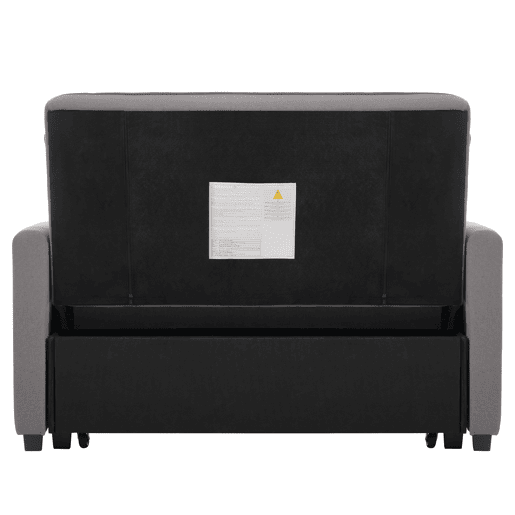 Sofá-cama de 2 lugares 180x127 cm - multifuncional, com encosto ajustável, ideal para espaços pequenos - Antique Gray Sofá-cama de 2 lugares 180x127 cm - multifuncional, com encosto ajustável, ideal para espaços pequenos - Antique Gray