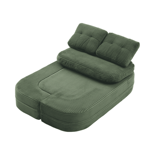 Sofá-cama de casal para 2 pessoas u2013 em veludo, conversível 2 em 1, função reclinável, braços ajustáveis, porta-copos e encosto alto u2013 Verde esmeralda Sofá-cama de casal para 2 pessoas u2013 em veludo, conversível 2 em 1, função reclinável, braços ajustáveis, porta-copos e encosto alto u2013 Verde esmeralda