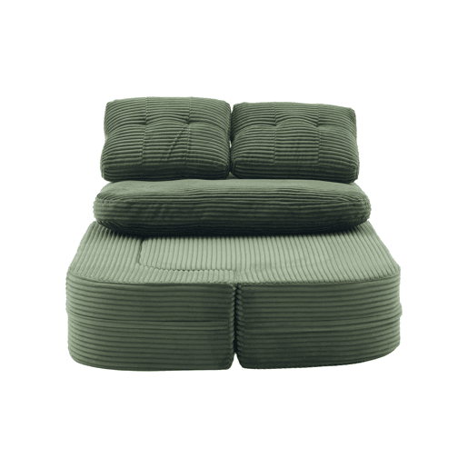 Sofá-cama de casal para 2 pessoas u2013 em veludo, conversível 2 em 1, função reclinável, braços ajustáveis, porta-copos e encosto alto u2013 Verde esmeralda Sofá-cama de casal para 2 pessoas u2013 em veludo, conversível 2 em 1, função reclinável, braços ajustáveis, porta-copos e encosto alto u2013 Verde esmeralda