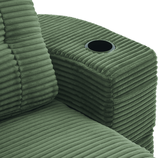 Sofá-cama de casal para 2 pessoas u2013 em veludo, conversível 2 em 1, função reclinável, braços ajustáveis, porta-copos e encosto alto u2013 Verde esmeralda Sofá-cama de casal para 2 pessoas u2013 em veludo, conversível 2 em 1, função reclinável, braços ajustáveis, porta-copos e encosto alto u2013 Verde esmeralda