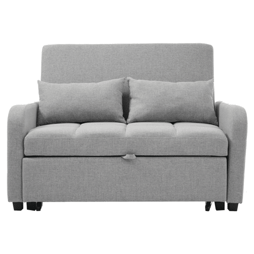 Sofá-cama de 2 lugares - reclinável e multifuncional, ideal para apartamentos e estudantes - Antique Gray