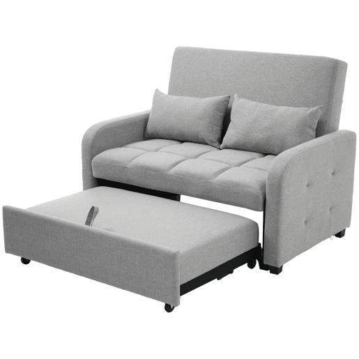 Sofá-cama de 2 lugares - reclinável e multifuncional, ideal para apartamentos e estudantes - Antique Gray