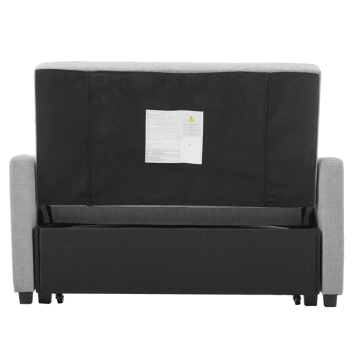 Sofá-cama de 2 lugares - reclinável e multifuncional, ideal para apartamentos e estudantes - Antique Gray