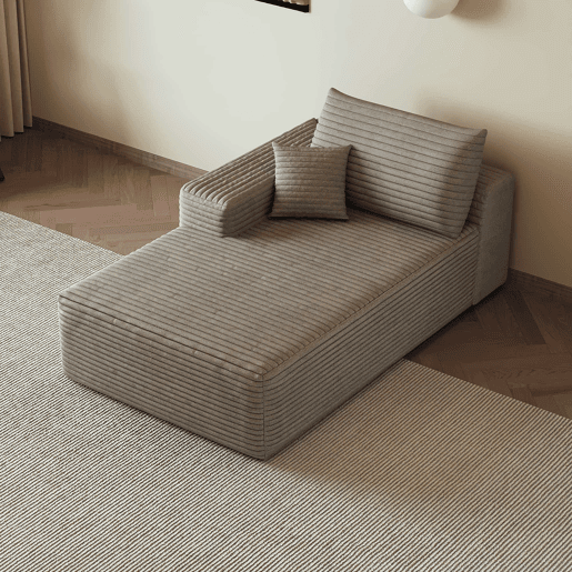 Sofá-cama individual 175 x 95 x 83 cm - estofo em veludo cotelê modular - Camel Sofá-cama individual 175 x 95 x 83 cm - estofo em veludo cotelê modular - Camel