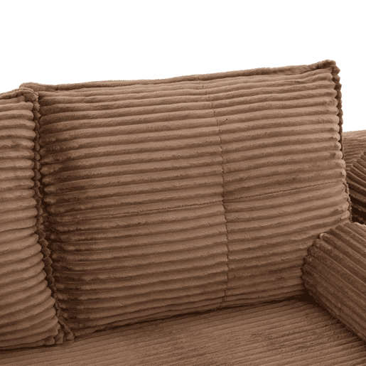Sofá-cama de veludo de 3 lugares - espuma de alta densidade com molas, almofadas de memória, suportes para copos e bolsos, montagem rápida - Castanho Sofá-cama de veludo de 3 lugares - espuma de alta densidade com molas, almofadas de memória, suportes para copos e bolsos, montagem rápida - Castanho