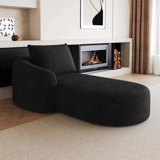 Sofá-cama de canto L 168 cm - Transformável, modular, chaise longue à esquerda - Preto Sofá-cama de canto L 168 cm - Transformável, modular, chaise longue à esquerda - Preto