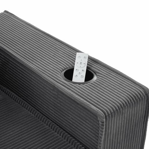 Sofá-cama duplo de 2 lugares u2013 sofá em tecido confortável com duas almofadas, apoio para os pés decorativo com arrumação lateral e porta-copos, ideal para recantos de leitura e salas de jogos u2013 cinzento escuro Sofá-cama duplo de 2 lugares u2013 sofá em tecido confortável com duas almofadas, apoio para os pés decorativo com arrumação lateral e porta-copos, ideal para recantos de leitura e salas de jogos u2013 cinzento escuro