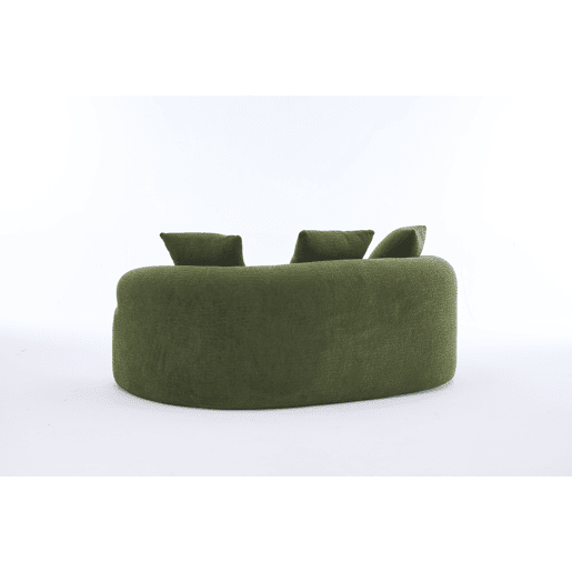 Sofá modular de 2 lugares - Curvado, compacto, com 3 almofadas decorativas, ideal para apartamentos - Verde Sofá modular de 2 lugares - Curvado, compacto, com 3 almofadas decorativas, ideal para apartamentos - Verde