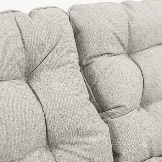 Conjunto de mobiliário de jardim Kivanta 5 pcs. aço Cinzento escuroBege en.casa