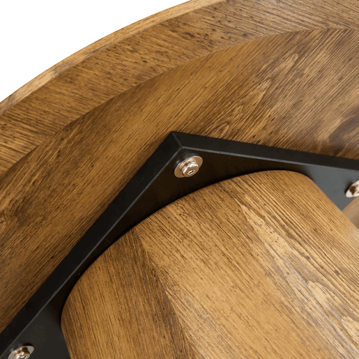 Mesa de centro redonda 50x48 cm - MDF com acabamento em madeira, ideal para sala de estar e varanda - Natural Mesa de centro redonda 50x48 cm - MDF com acabamento em madeira, ideal para sala de estar e varanda - Natural