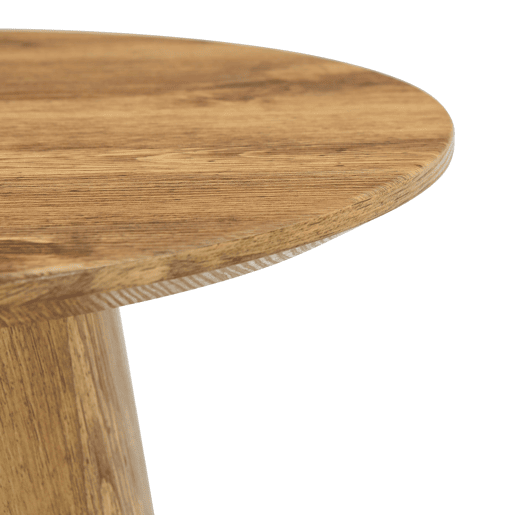 Mesa de centro redonda 50x48 cm - MDF com acabamento em madeira, ideal para sala de estar e varanda - Natural Mesa de centro redonda 50x48 cm - MDF com acabamento em madeira, ideal para sala de estar e varanda - Natural