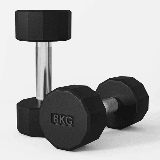 SPORTNOW Conjunto de Halteres Dodecagonais 2 x 8 kg em Metal Revestido a Borracha com Pegas Antiderrapantes para Treino em Casa, Ginásio e Escritório, Preto SPORTNOW Conjunto de Halteres Dodecagonais 2 x 8 kg em Metal Revestido a Borracha com Pegas Antiderrapantes para Treino em Casa, Ginásio e Escritório, Preto