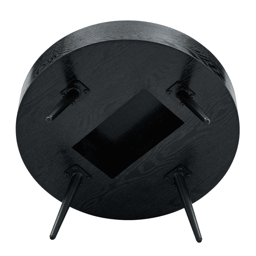 Mesa de café redonda 70 cm - Design minimalista, pernas de metal - Preto Mesa de café redonda 70 cm - Design minimalista, pernas de metal - Preto