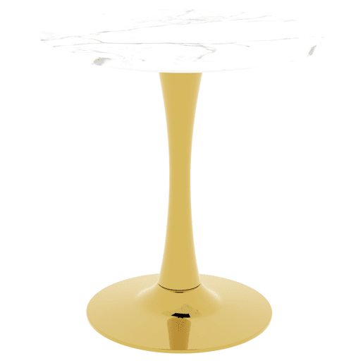 Mesa de centro 70 cm - estilo mid-century, mármore redondo, para 2-4 pessoas - douradobranco Mesa de centro 70 cm - estilo mid-century, mármore redondo, para 2-4 pessoas - douradobranco