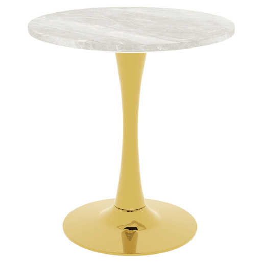 Mesa de centro 70 cm - estilo mid-century, mármore redondo, para 2-4 pessoas - douradobranco Mesa de centro 70 cm - estilo mid-century, mármore redondo, para 2-4 pessoas - douradobranco