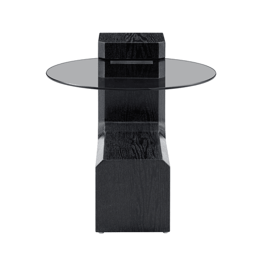 Conjunto de mesas de centro separáveis - tampo em vidro cinzento transparente, estrutura em MDF com efeito de madeira preta, design modular flexĂvel - preto Conjunto de mesas de centro separáveis - tampo em vidro cinzento transparente, estrutura em MDF com efeito de madeira preta, design modular flexĂvel - preto