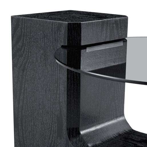 Conjunto de mesas de centro separáveis - tampo em vidro cinzento transparente, estrutura em MDF com efeito de madeira preta, design modular flexĂvel - preto Conjunto de mesas de centro separáveis - tampo em vidro cinzento transparente, estrutura em MDF com efeito de madeira preta, design modular flexĂvel - preto