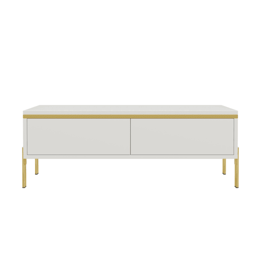Mesa de centro 100x50x36 cm - moderna, multifuncional, alto brilho - branca Mesa de centro 100x50x36 cm - moderna, multifuncional, alto brilho - branca