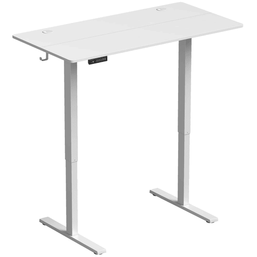 HOMCOM Secretária Elevatória Elétrica 120 x 60 cm, Mesa SentadoEm Pé com 3 Memórias, Ecrã LED, Passa-Cabos e Ganchos, Branco HOMCOM Secretária Elevatória Elétrica 120 x 60 cm, Mesa SentadoEm Pé com 3 Memórias, Ecrã LED, Passa-Cabos e Ganchos, Branco