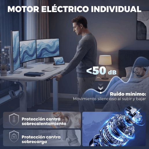 HOMCOM Secretária Elevatória Elétrica 140x60 cm, Mesa Regulável em Altura com 3 Memórias, Ecrã LED, 2 Passa-cabos e Ganchos, Branco HOMCOM Secretária Elevatória Elétrica 140x60 cm, Mesa Regulável em Altura com 3 Memórias, Ecrã LED, 2 Passa-cabos e Ganchos, Branco