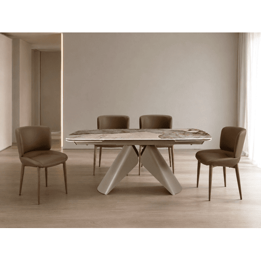 Mesa de jantar extensível 180260 × 100, com tampo em cerâmica Mesa de jantar extensível 180260 × 100, com tampo em cerâmica