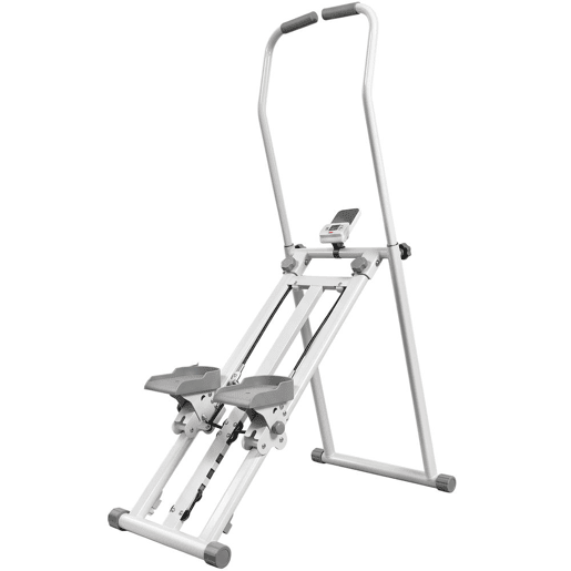 SPORTNOW Stepper de Escada Dobrável com 3 Níveis de Resistência, Escaladora Vertical com Guiador Ajustável, Monitor LCD e Suporte para Telemóvel, 150 kg SPORTNOW Stepper de Escada Dobrável com 3 Níveis de Resistência, Escaladora Vertical com Guiador Ajustável, Monitor LCD e Suporte para Telemóvel, 150 kg
