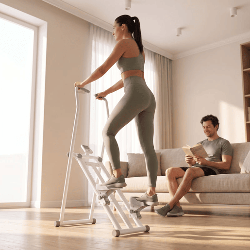 SPORTNOW Stepper de Escada Dobrável com 3 Níveis de Resistência, Escaladora Vertical com Guiador Ajustável, Monitor LCD e Suporte para Telemóvel, 150 kg SPORTNOW Stepper de Escada Dobrável com 3 Níveis de Resistência, Escaladora Vertical com Guiador Ajustável, Monitor LCD e Suporte para Telemóvel, 150 kg