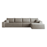 Sofá modular de canto de 340 cm, 4 lugares u2013 chaise longue em L, assento profundo u2013 cor camelo