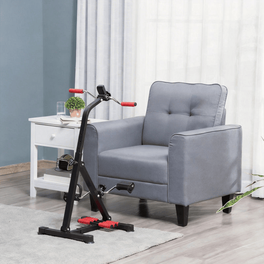 HOMCOM Pedais Estáticos para Idosos, Exercitador de Pernas e Braços, Altura Ajustável 75-97 cm, Largura Regulável 44-56 cm, com Ecrã LCD e Rolo de Massagem para Pés HOMCOM Pedais Estáticos para Idosos, Exercitador de Pernas e Braços, Altura Ajustável 75-97 cm, Largura Regulável 44-56 cm, com Ecrã LCD e Rolo de Massagem para Pés