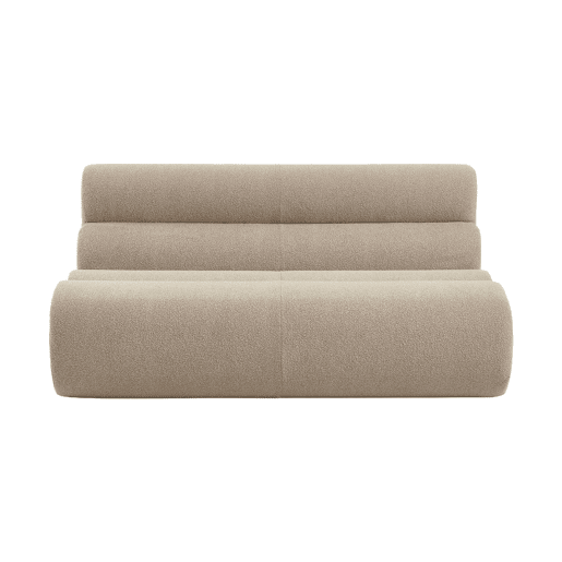 Sofá modular em bouclé embalado a vácuo, 2 lugares, Nova bouclé, Bege, 162x99x75 cm Sofá modular em bouclé embalado a vácuo, 2 lugares, Nova bouclé, Bege, 162x99x75 cm