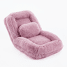Sofá-cama tipo humano com 5 posições - ajustável, para jogos, meditação e relaxamento, tecido felpudo - Rosa