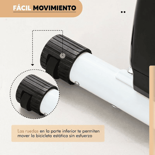SPORTNOW Bicicleta Estática Dobrável Silenciosa com 8 Níveis de Resistência Magnética, Monitor LCD, Assento Ajustável, Roda de Inércia, Sensor de Pulsação, Suporte para Telemóvel e Rodas, Branca SPORTNOW Bicicleta Estática Dobrável Silenciosa com 8 Níveis de Resistência Magnética, Monitor LCD, Assento Ajustável, Roda de Inércia, Sensor de Pulsação, Suporte para Telemóvel e Rodas, Branca