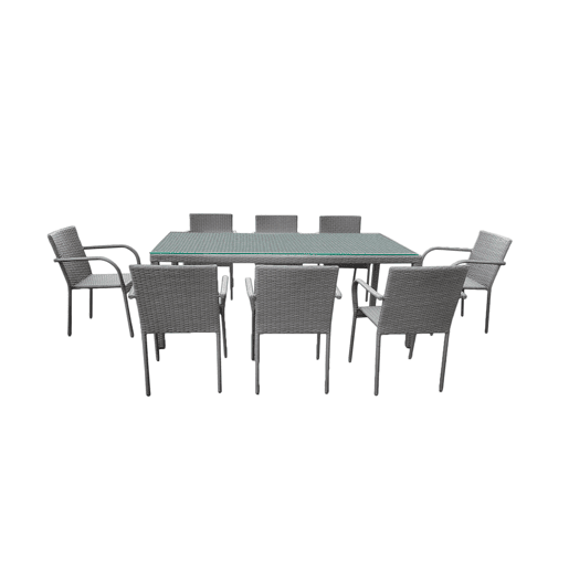 Conjunto de mesa e cadeiras de jardim de 8 lugares Rio Grey Conjunto de mesa e cadeiras de jardim de 8 lugares Rio Grey