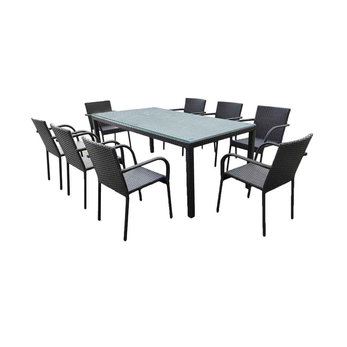 Conjunto de mesa y sillas de jardín 8 plazas rio negro