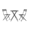 Conjunto de mesa e cadeiras de jardim Lisboa para 2 pessoas Preto