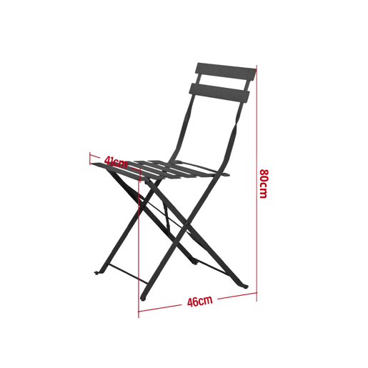 Conjunto de mesa e cadeiras de jardim Lisboa para 2 pessoas Preto Conjunto de mesa e cadeiras de jardim Lisboa para 2 pessoas Preto
