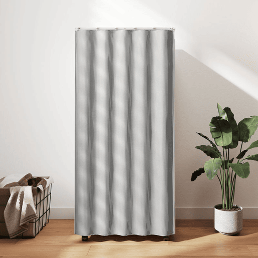 HOMCOM Roupeiro com Rodas, Cortina, Barra de Pendurar e 2 Compartimentos, Organizador de Roupa para Quarto, 60x40x128 cm, Branco HOMCOM Roupeiro com Rodas, Cortina, Barra de Pendurar e 2 Compartimentos, Organizador de Roupa para Quarto, 60x40x128 cm, Branco