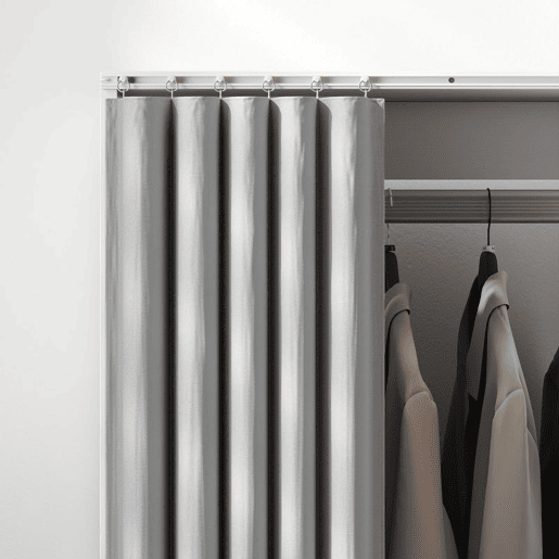 HOMCOM Roupeiro com Rodas, Cortina, Barra de Pendurar e 2 Compartimentos, Organizador de Roupa para Quarto, 60x40x128 cm, Branco HOMCOM Roupeiro com Rodas, Cortina, Barra de Pendurar e 2 Compartimentos, Organizador de Roupa para Quarto, 60x40x128 cm, Branco